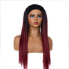 Red Kinky Yaki Straight Headband Wigs - Effortless Glamor