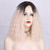 Ombre Blonde Short Kinky Curl Mini Lace Front Wigs - Effortless Glamor