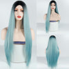 Women' s Blue Straight Hot Mini Lace Front Wig - Effortless Glamor