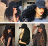 Ins Hot Baseball Cap with 16 Hair Extensions Adjustable Wig Hat Attached African Kinky Curly Hairpiece - Effortless Glamor