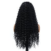 Afro Curly Long Brown Natural Water Wave Wig with Headband - Effortless Glamor