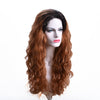 24 Inch Long Ombre Brown Curly Wavy Wig Natural Looking Fluffy Layered Wig - Effortless Glamor