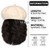 Wigyy Berets Cap with 8 Inch Wavy Curly Hat Wig - Effortless Glamor