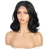 T-Lace Front Short Wavy BlackShoulder LengthWigs