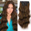 4pcs/set Long Wavy Hair Extensions Clip In Hair Extensions - Effortless Glamor