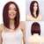 Wine RedLace Wigs Short Straight Lace Front Wig for Women