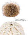 Knit Beanie Winter Hat with Removable Hair Hat Wig - Effortless Glamor