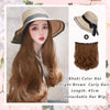 Summer Hat Wigs With Curly And Straight Hair - Effortless Glamor