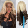 Long Body Wave Wigs for Women Blonde Yellow Brown Orange Wig