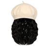 Wigyy Berets Cap with 8 Inch Wavy Curly Hat Wig - Effortless Glamor