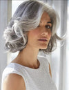 Short Grey Curly Wig Mixed Gray Wavy Wigs - Effortless Glamor