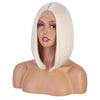 Ins Hot 12inch Short Straight Bob White Small Lace Wigs - Effortless Glamor