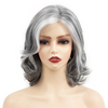 Short Grey Curly Wig Mixed Gray Wavy Wigs - Effortless Glamor