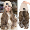 Long wave knit cap hat wig - Effortless Glamor