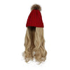 Knit Beanie Winter Hat with Removable Hair Hat Wig - Effortless Glamor