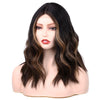 2022 Hot Black Brown Mini Lace Front Gradient Wig - Effortless Glamor