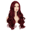 Ins Hot Long Curly Mini Lace Front Red Wigs - Effortless Glamor