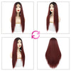 Women' s Red Straight Hot Mini Lace Front Wig - Effortless Glamor