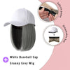 Black And White Baseball Cap Wig - Effortless Glamor