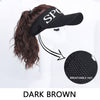 Ponytail Small Wave Baseball Cap Exposed Top Wig Black Cap Wig - Effortless Glamor