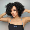 Short Black Kinky Curly Synthetic Lace Front Wigs