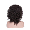 Natural Dark Brown Afro CurlyWig with Scarf - Effortless Glamor