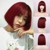 Ins Hot Women Omber Blond Pink Short Straight Bob Wig - Effortless Glamor