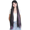 Baseball Cap Wig Women 30inch Long Straight Hair Wig