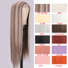 Long Straight Brown Mix Blonde Wigs for Women Middle Part Cosplay Wig - Effortless Glamor