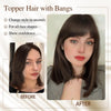 100% Human Hair Toppers with Bangs