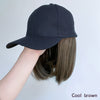 Pink Baseball Cap Hat Wigs - Effortless Glamor