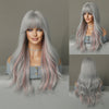 Bangs Long Curly Hair Seaweed Green Natural Fluffy Wig Suitable For Party Use - Effortless Glamor