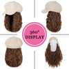 Newsboy Cap with 10 Inch Wavy Curly Hair Extensions for Women - Effortless Glamor