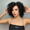 Short Black Kinky Curly Synthetic Lace Front Wigs