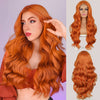 Long Body Wave Wigs for Women Blonde Yellow Brown Orange Wig