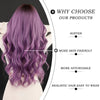 Middle Part Long Curly Hair Purple Gradient Big Wave Wig Suitable For Party Use