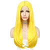 Long WaveOrange Lace Wig for Women Daily Makeup Heat Resistant Fiber Middle Deep T Part Synthetic Lace Front Wigs