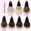 Wigyy Black Beanie Wig Hair Extensions - Effortless Glamor