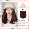 Summer Hat Wigs With Curly And Straight Hair - Effortless Glamor