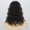 Wavy Brown & Black Bob Mini Lace Front Wig - Effortless Glamor