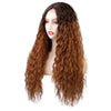 24inches Gradient Golden Curly Brazilian Mini Lace Front Wig - Effortless Glamor