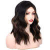 2022 Hot Black Brown Mini Lace Front Gradient Wig - Effortless Glamor