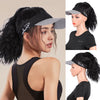 Hat with Ponytail Synthetic Short Wavy Ponytail Sun Hat with Hair (8 Color) - Effortless Glamor