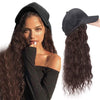 Long Wave Baseball Cap withWavy Women Wig Hats - Effortless Glamor