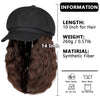 Newsboy Cap with 10 Inch Wavy Curly Hair Extensions for Women - Effortless Glamor