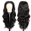 Natural Black Body Wave Wigs with Turban 26'' - Effortless Glamor