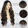 Ins Hot Brown Mixed Blonde Long Wavy Mini Lace Front Wigs - Effortless Glamor