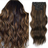 4pcs/set Long Wavy Hair Extensions Clip In Hair Extensions - Effortless Glamor