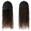 Ins Hot Baseball Cap with20 Hair Extensions Adjustable Wig Hat Attached African Kinky Curly Hairpiece - Effortless Glamor