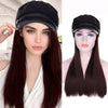 Octagon Cap Medium ToLong Straight Hair Wigs - Effortless Glamor